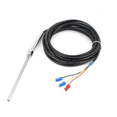 Image of Sourcingmap 3 Meter Cable PT100 Thermocouple Temperature 5 * 100mm Sensor Probe