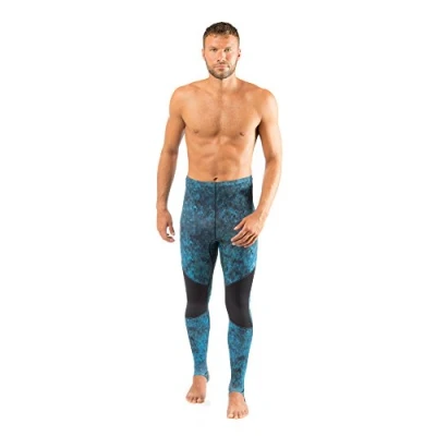 Image of Cressi Unisex Hunter Rash Guard Pants for Watersports, Camo Blue, 3XL UK