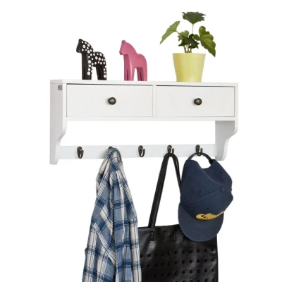 Image of Sobuy Wall Display Storage Unit with Drawers &amp; HooksFRG178 W