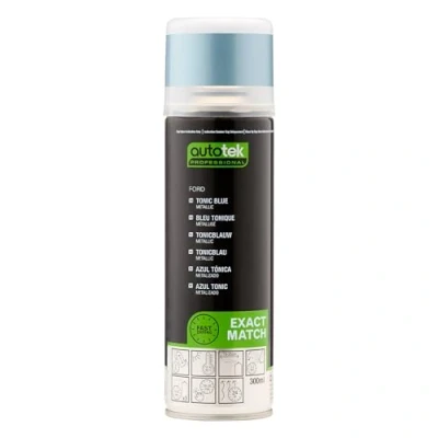 Image of Autotek Professional Exact Match Car Spray Paint, Ford Tonic Blue Metallic Aerosol Spray, 300 ml