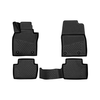 Image of Element Floor Mats Rubber for Mazda CX 30 2019 &gt; 4 Pieces Black Adjustable Mesuré au Laser Personnalisé
