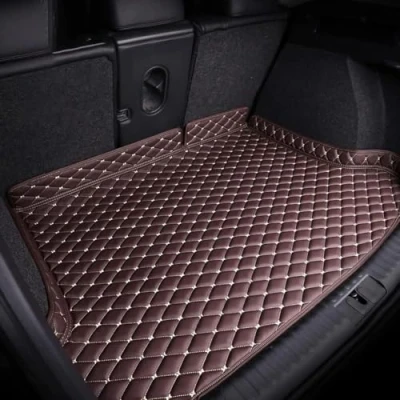 Image of NOLLAM Car Boot Mats for Kia Sportage PHEV 2022 2023 2024,Leather Trunk Liner Cargo Carpets Waterproof Scratch Proof Non Slip Interior Accessories,F Coffee