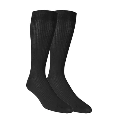 Image of Dr. Scholl&#039;s Men&#039;s Ultra Soft Bamboo Yarns Crew Socks 2 Pairs Non Binding Comfort &amp; Moisture Wicking D&amp;C, Black Mock Rib 3x1, 5 12 UK (Pack of 2)