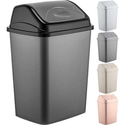 Image of NEW 7.5L PLASTIC FLIP TOP WASTE BIN SWING LID GARBAGE RUBBISH KITCHEN DUSTBIN