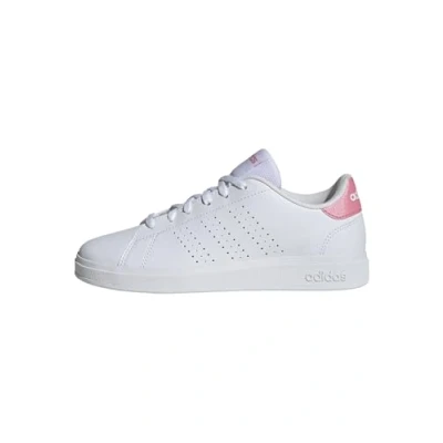 Image of adidas Advantage Base 2.0 Shoes Junior Tennis, Cloud White/Cloud White/Core Black, 4.5 UK