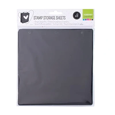 Image of Vaessen Creative Stamp Storage Sheets, Black, 7.8 x inches