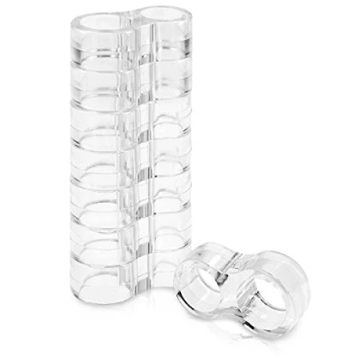 Image of Navaris Door Handle Bumper Guards Pack of 8 Transparent Flexible Stopper Protectors to Buffer Walls and Stop Wall Damage No Drilling Required