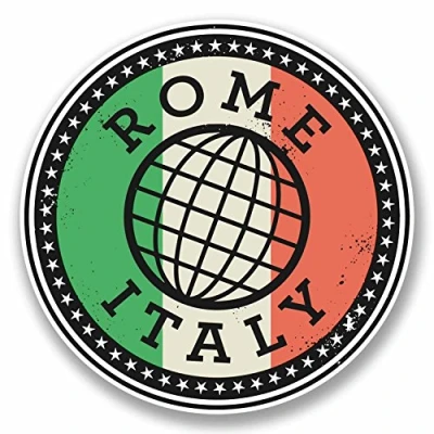 Image of 2 x 10cm Rome Italy Italia Vinyl Sticker Laptop Car Travel Luggage Label #9842 (10cm Wide High)