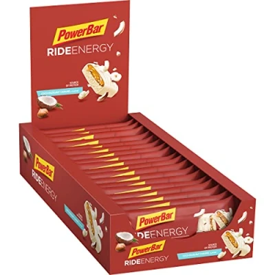 Image of Powerbar Ride Energy Peanut Caramel 18x55g Carbohydrate Protein Bar + Magnesium