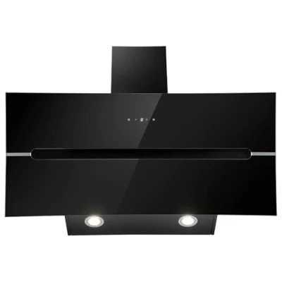 Image of electriQ 90cm Angled Cooker Hood Black