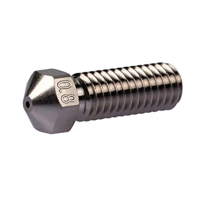 Image of Long M6 Thread Plated Copper Nozzle 0.8 Non Stick High Performance Compatible with 1.75mm Volcano Heater Block hotend Sidewinder SW X1 X2 3D Printing PEI PEEK or Carbon Fiber (0.8mm)