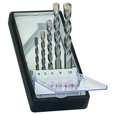 Image of Bosch Professional 2607010524&quot; Robust Line CYL 3 Silver Percussion Concrete Drill Bit Set, 4 10 mm