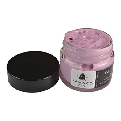 Image of Famaco Leather Repair &amp; Dye Cream Self Seal Colourant for Quick and Easy Suitable Sofas, Car Seat, Shoes, Handbag, more (Pink Motuiti)