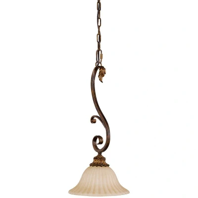 Image of Sonoma Valley 1 Light Dome Ceiling Mini Pendant Aged Tortoise Shell, E27