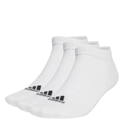 Image of adidas Unisex Thin and Light Sportswear 3 Pairs Low Cut Socks, White/Black, XS