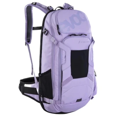 Image of EVOC FR TRAIL e RIDE 20l backpack for mountain bikes, bike (backpack with battery compartment, ergonomic LITESHIELD BACK PROTECTOR &amp; ventilation), Purple Rose