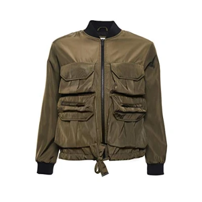 Image of Superdry Women&#039;s Namid Pockets Bomber Jacket, Brown (Bungee Cord Gs0), M (Size:12)
