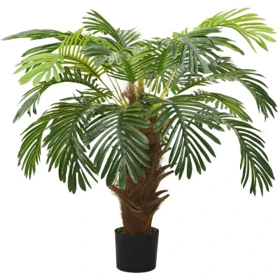 Image of vidaXL Artificial Cycas Palm with Pot 90 cm Green