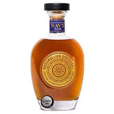 Image of Rosemullion Navy rum 70cl (ABV 54.5%) Premium award winning Craft Smooth, palatable strength Fermented, Distilled &amp; Bottled, Cornwall