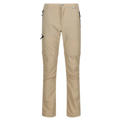Image of Regatta Mens Leesville II Zip Off Trousers (Oat) Tan Size 34 Regular