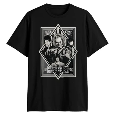 Image of Beetlejuice Lydia Astrid Poster Mens Adult T Shirt, Black, Medium