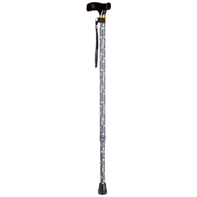 Image of HOMECRAFT Coloured Walking Stick, Assisstant Device for Elderly, Handicapped, and Disabled Users, Mobility Aid, Adjustable Cane Stability Support, Lightweight Rose