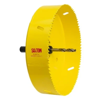 Image of Saxton HSS Hole Saw Cutter M42 Bi Metal 8% Cobalt Heavy Duty + Arbor (14mm 230mm) (165mm Arbor)