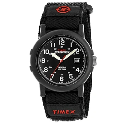 Image of Timex T40011PF Expedition Camper Gents Black Face Watch