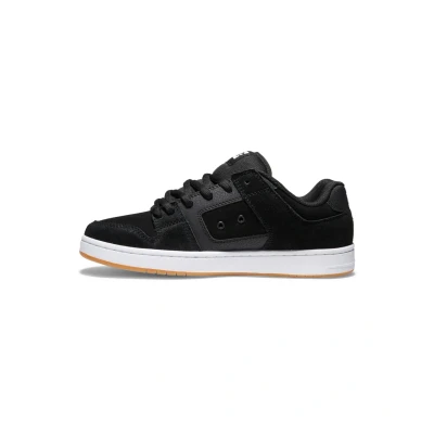 Image of DC Shoes Manteca Trainers, Size: 8, Black/white/gum Leather