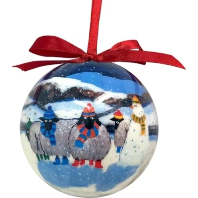 Image of Sheep Christmas Bauble by Thomas Joseph Ornament Ball Tree Decoration Season&#039;s Bleatings