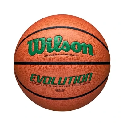 Image of WILSON Evolution Indoor Game Basketball, Green, Size 6 28.5&quot;