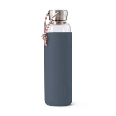 Image of Black+Blum Charcoal Water Filter Hydration with Locking Coil, Old Japanese Tradition, Lasts 6 Months, Natural Wood, Glass, stainless steel, nylon, polypropylene and silicone, Slate, 600 ml