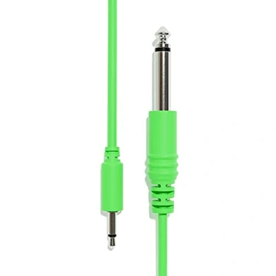 Image of ExcelValley 1 Pack Mono Patch Cables TS 3.5mm to 6.35mm Eurorack Synth [Green 120cm 47&quot;]