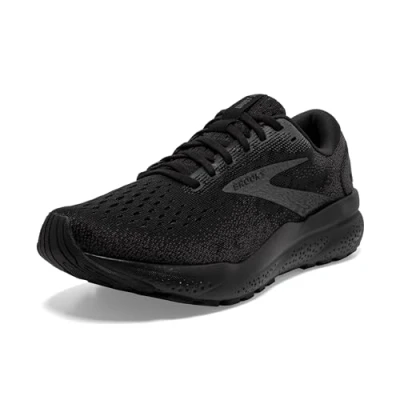 Image of BROOKS Women&#039;s Ghost 16 Sneaker, Black White Orchid Ice, 7.5 UK