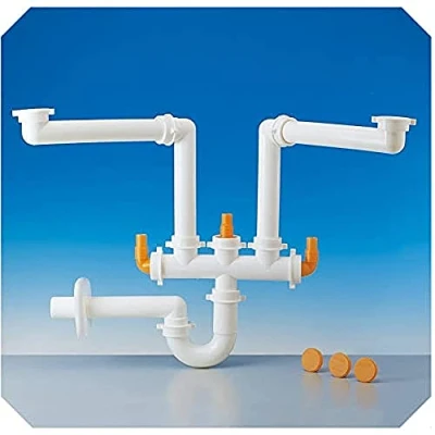 Image of Space Siphon 2 for Kitchen Sinks with Two Trays