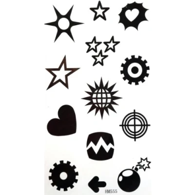 Image of GGSELL waterproof non tonix temporary tattoos stickers star, sun, heart, Earth, lightning, thunder, mines, etc totem design