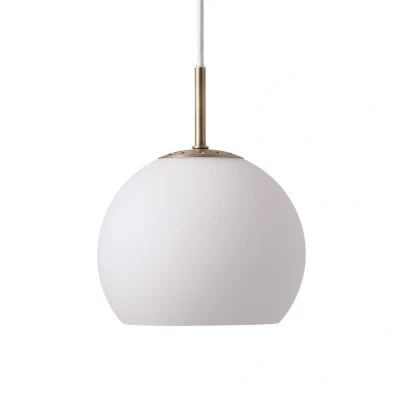 Image of FRANDSEN hanging light Ball, opal white, Ø 18 cm, glass