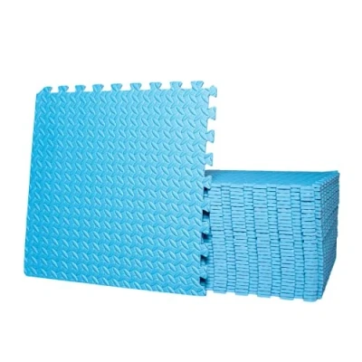 Image of Samuel ALEXANDER Blue EVA Foam Floor Protective Tiles/Mats 60x60cm Each For Gyms, Garages, Camping, Kids Play Matting, Hot Tub Flooring Mats (Blue, 62 sq ft, 16)