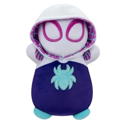 Image of Squishmallows Original MARVEL Spidey and His Amazing Friends 10 Inch Ghost Spider HugMees Medium Sized Ultrasoft Official Jazwares Plush