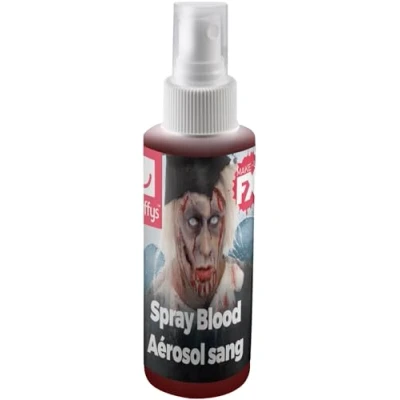 Image of Smiffys Make Up FX, Spray Blood, Red Pump Action Atomiser, 28.3ml/1oz, Cosmetics and Disguises Fancy Dress, Cosmetic Dress &amp; Disguises.