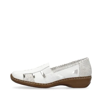 Image of Rieker Women&#039;s Doris Sandal (White, UK Footwear Size System, Adult, Women, Numeric, Medium, 7.5)