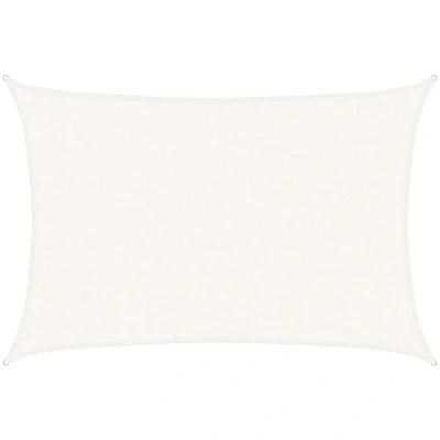 Image of vidaXL Sunshade Sail 160 g/m² White 3x4 m HDPE