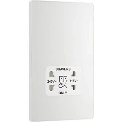Image of BG Electrical Evolve Dual Voltage Shaver Socket, 115/240V
