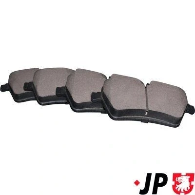Image of 34112167235, 34112289146, 34112289147, 34112444444, 34116770251 Brake pad set JP GROUP 6063600310 Front Axle excl. wear warning contact