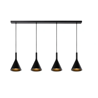 Image of Gipsy Modern Bar Pendant Light 4xE27 Black
