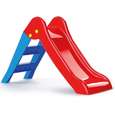 Image of Dolu My First Garden Slide Medium for Kids Children From 2 Years Blue Ladder and Red Slope Foldable Indoor or Outdoor Use Toddler Climbing Play Equipment