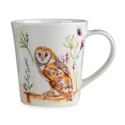 Image of Lesser &amp; Pavey Feather Fur Owl Mug Ceramic Coffee Mugs for Home or Work Premium Design All Occasions Lovely Tea, Hot Drinks Jennifer Rose Gallery