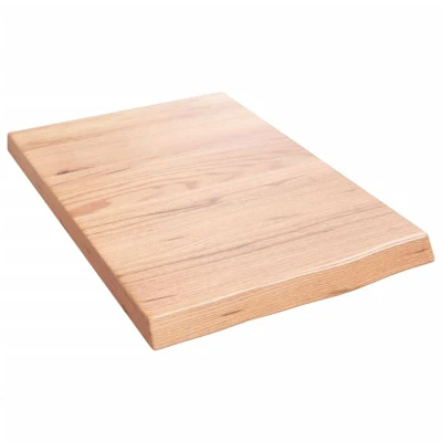Image of vidaXL Bathroom Countertop Light Brown 40x60x(2 4) cm Treated Solid Wood