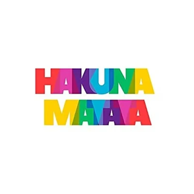 Image of Wee Blue Coo Hakuna Matata Colourful Unframed Wall Art Print Poster Home Decor Premium