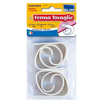 Image of PARODI &amp; Cloth Holder 4 Pack Kitchen Table Pieces Plastic Clips Adjustable to Any Size, Prevent Moving Tablecloths Outdoor, Neutral, Standard